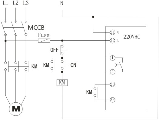 RH電動機防晃電控製器接線圖