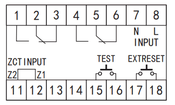 RELR-D係(xì)列可調(diào)漏電繼電器內部接線圖