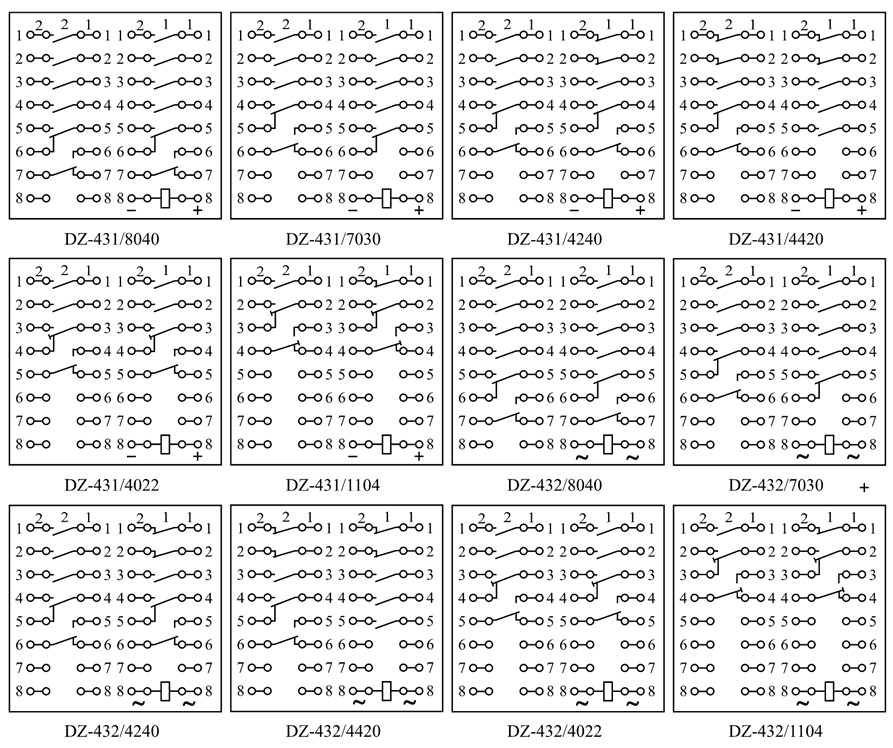 DZ-431/1104內部接（jiē）線圖