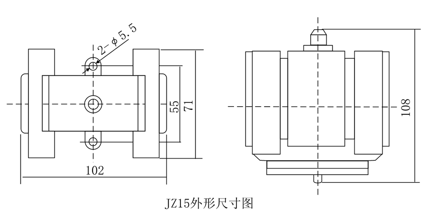 JZ15-26外形及開孔尺寸（cùn）圖
