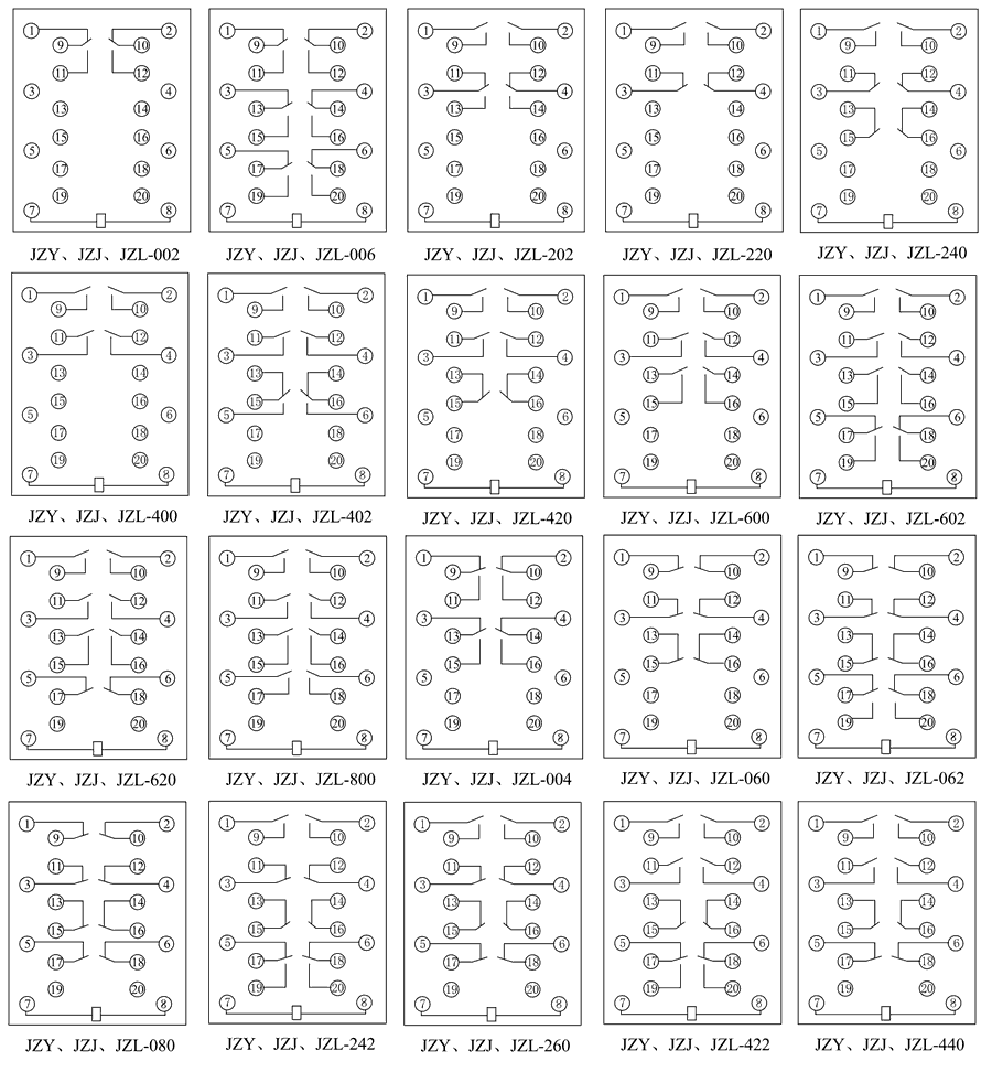JZL-242內部接線圖(tú)