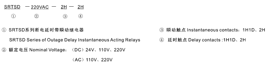 SRTSD-24VDC-2H-2H型(xíng)號及其含義