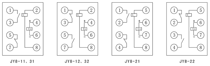 JY8-21A內部接線圖