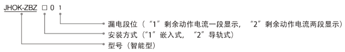 JHOK-ZBZ102可調漏電繼(jì)電器型(xíng)號分類