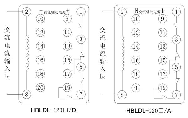 HBLDL-1201/A內部接線圖(tú)