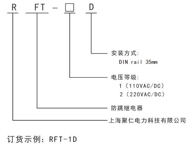 RFT-D係列防跳繼電器型(xíng)號及含義
